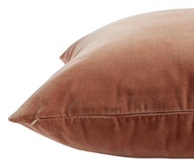 Rosewood Velvet Pillow Cover shown in a living room setting