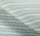 Wave Length Outdoor Pillow Cover in Sky Blue, close-up of performance fabric