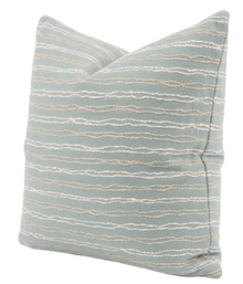 Wave Length Outdoor Pillow Cover in Sky Blue, raised stripe texture detail