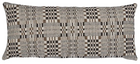 Brimfield Woven Pillow Cover in Cinder, close-up of woven check texture