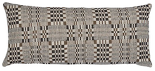 Brimfield Woven Pillow Cover in Cinder, close-up of woven check texture