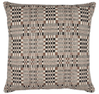 Brimfield Woven Pillow Cover in Cinder by Schumacher, brown and charcoal check, front view