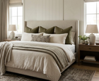 Brimfield Woven Pillow Cover in Cinder, Schumacher fabric detail