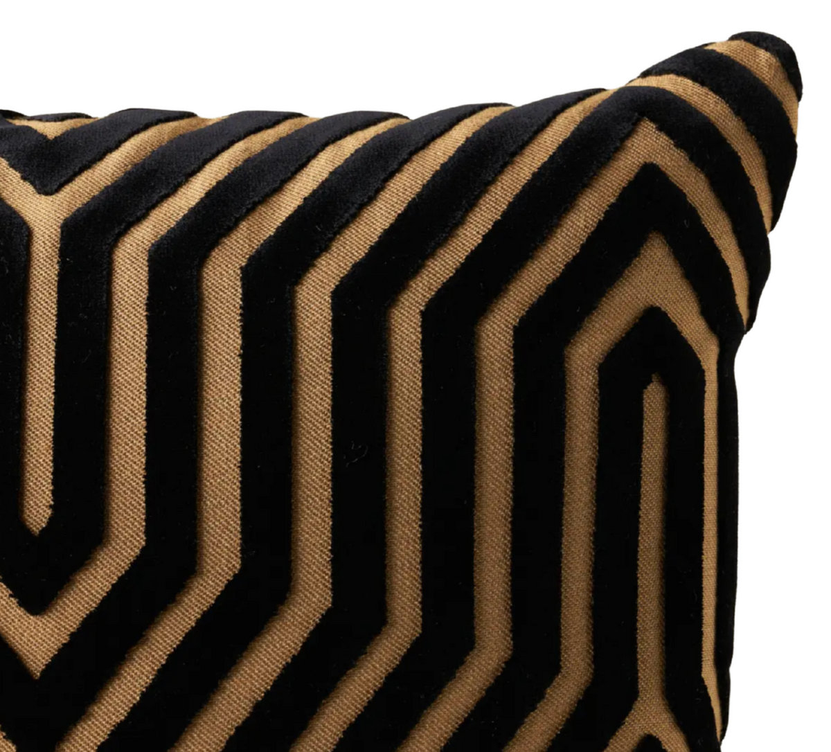 Vanderbilt Velvet Pillow Cover in Tortoise, side view