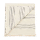 Silica Chalk off white and gray stripes handwoven throw – One Affirmation