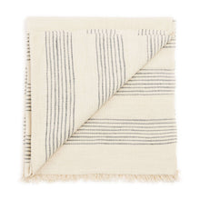 Silica Chalk off white and gray stripes handwoven throw – One Affirmation