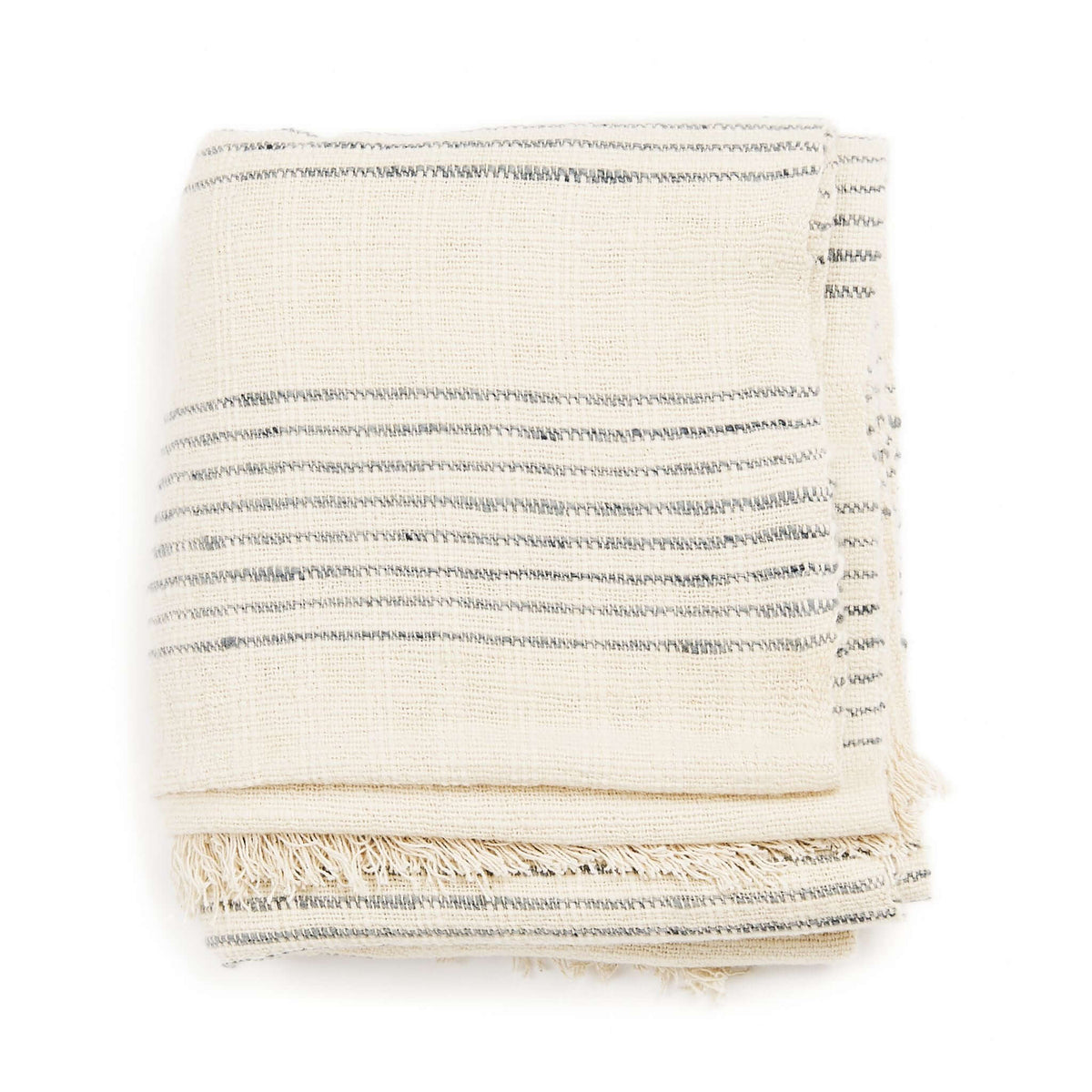 Silica Chalk off white and gray stripes handwoven throw – One Affirmation
