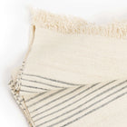Silica Chalk off white and gray stripes handwoven throw – One Affirmation