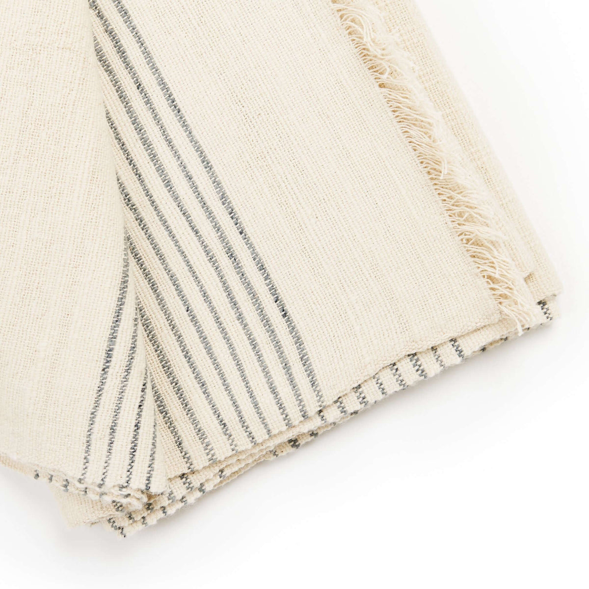 Silica Chalk off white and gray stripes handwoven throw – One Affirmation