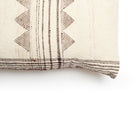 Kora white and black handwoven lumbar pillow cover, 14x35 – One Affirmation