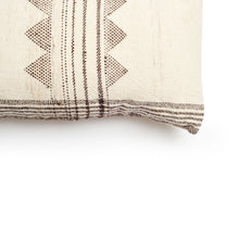 Kora white and black handwoven lumbar pillow cover, 14x35 – One Affirmation