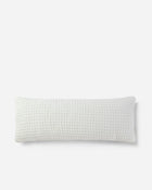 Memory foam lumbar pillow with cozy waffle-texture cover
