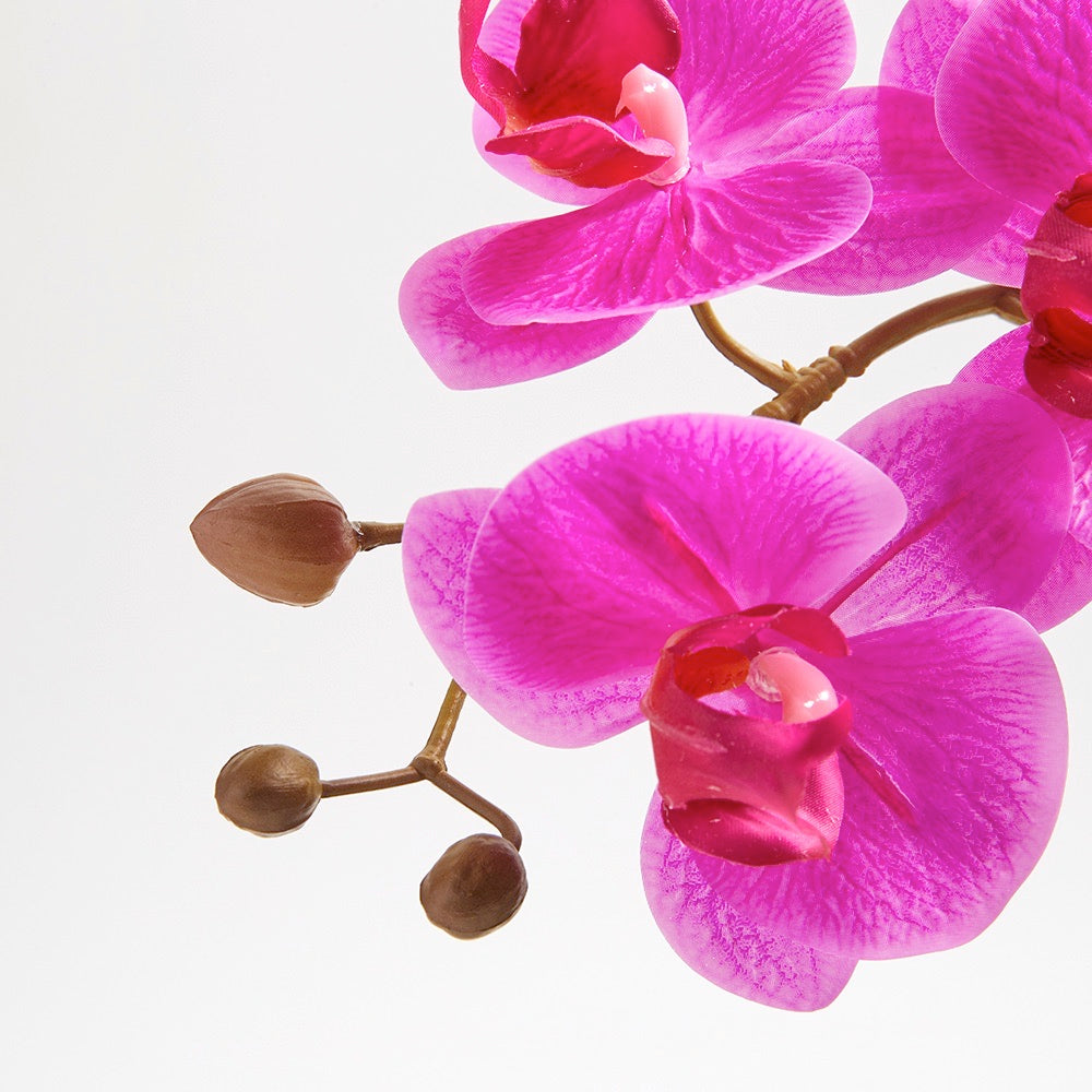 Artificial orchid centerpiece with realistic petals