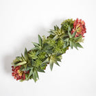 Rectangular Artificial Succulent Arrangement, Gray Planter