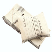 Kora white and black handloom large square pillow cover, 24x24 – One Affirmation