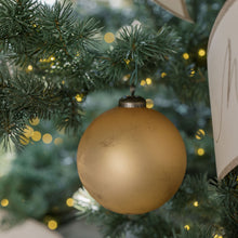 Luxury Matte Antique Gold Glass Ornaments