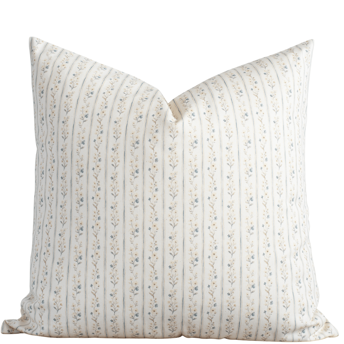 Willa blue floral stripe pillow cover from the Amelia set