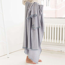 Boro Blue soft handwoven merino throw – One Affirmation