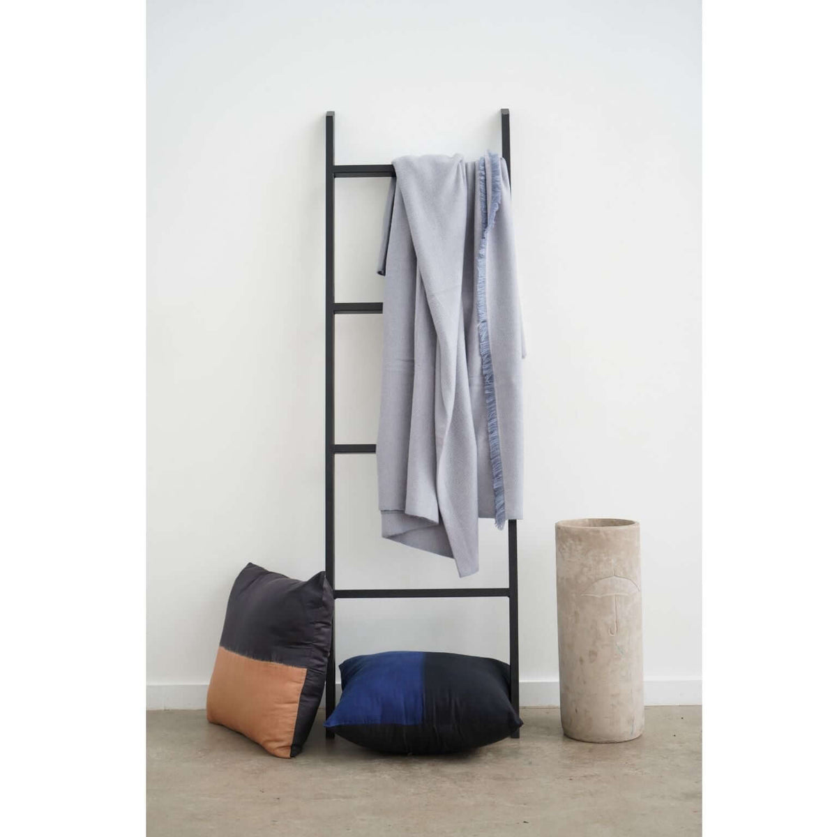 Boro Blue soft handwoven merino throw – One Affirmation