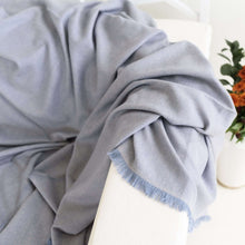 Boro Blue soft handwoven merino throw – One Affirmation