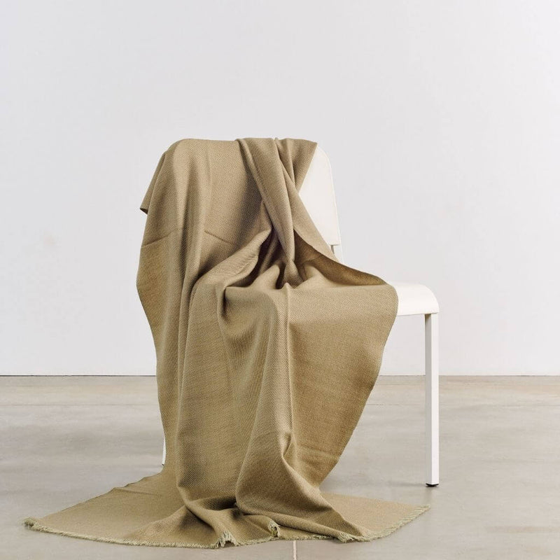Haze Green handwoven merino wool throw blanket – One Affirmation