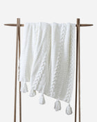 Braided Pom Pom Throw