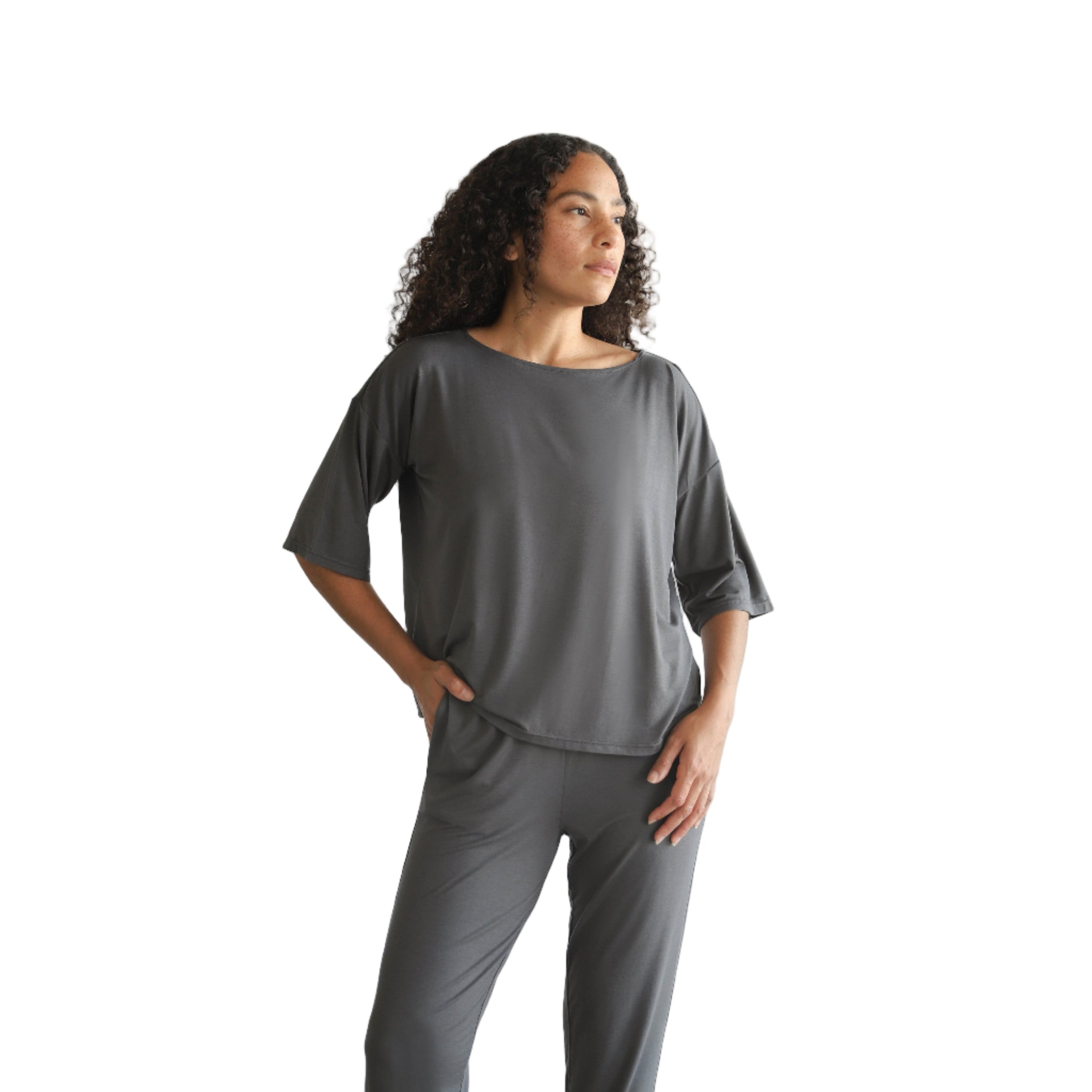 Sunday Citizen Naked Modal Boat Neck Tee in soft modal