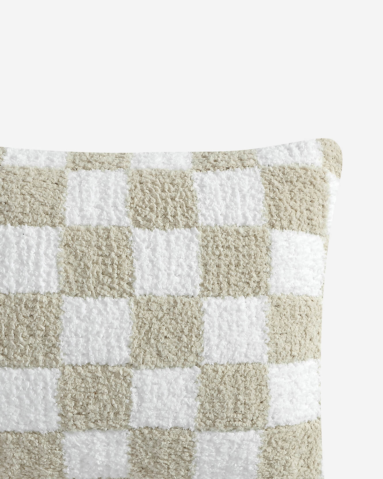 Checkerboard Mini Pillow Off White Sahara Tan