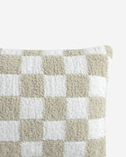 Checkerboard Mini Pillow Off White Sahara Tan