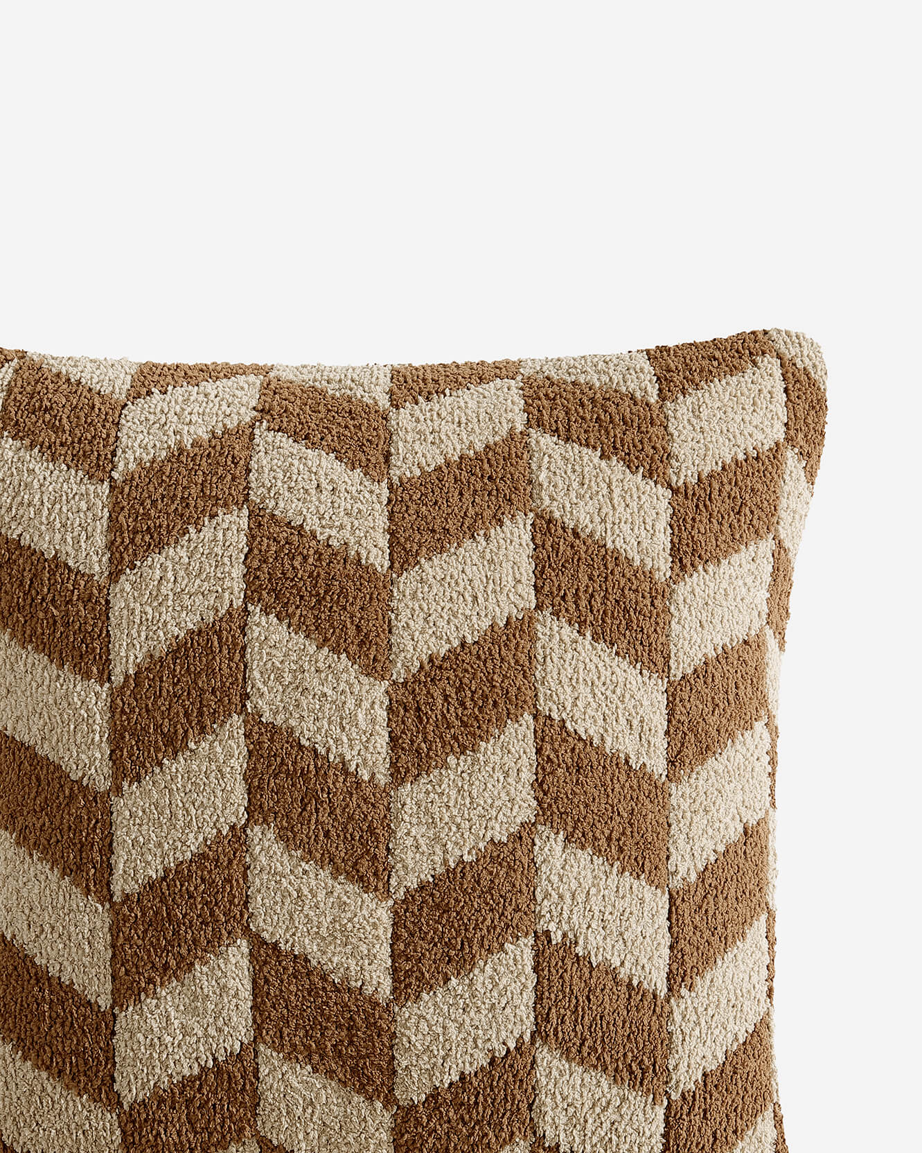 Chevron Throw chestnut Sahara Tan