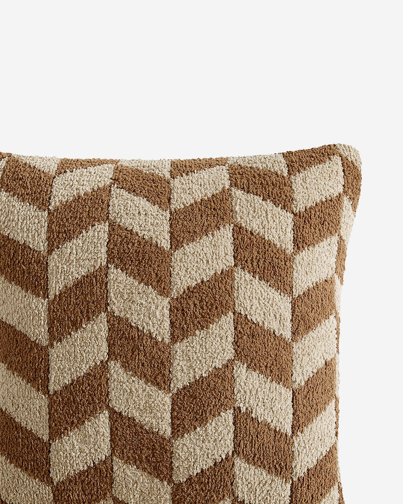 Chevron Throw chestnut Sahara Tan