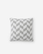 Chevron Throw Pillow Cloud Gray Off White