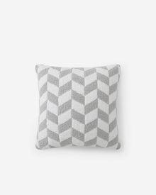 Chevron Throw Pillow Cloud Gray Off White