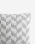 Chevron Throw Pillow Cloud Gray Off White