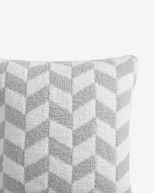 Chevron Throw Pillow Cloud Gray Off White