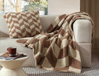 Chevron Throw chestnut Sahara Tan