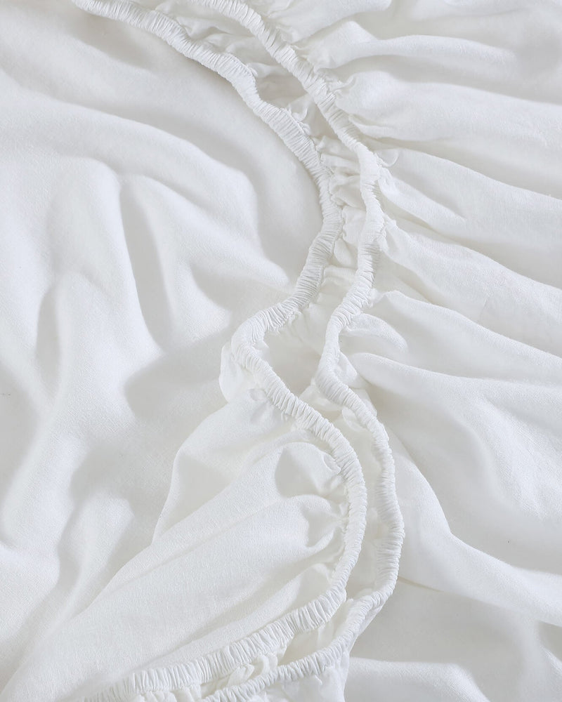 Belgian linen and lyocell sheet set in neutral tones