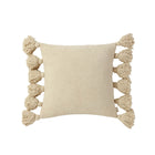 Sunday Citizen Pom Pom Throw Pillow with fuzzy trim