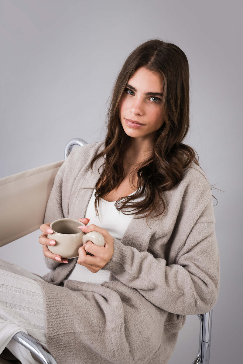 Lightweight all-season cardigan in Cloud Cool fabric