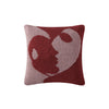 Faces II Throw Pillow styled on modern sofa