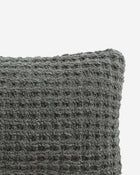 Mini decorative pillow in waffle-textured fabric