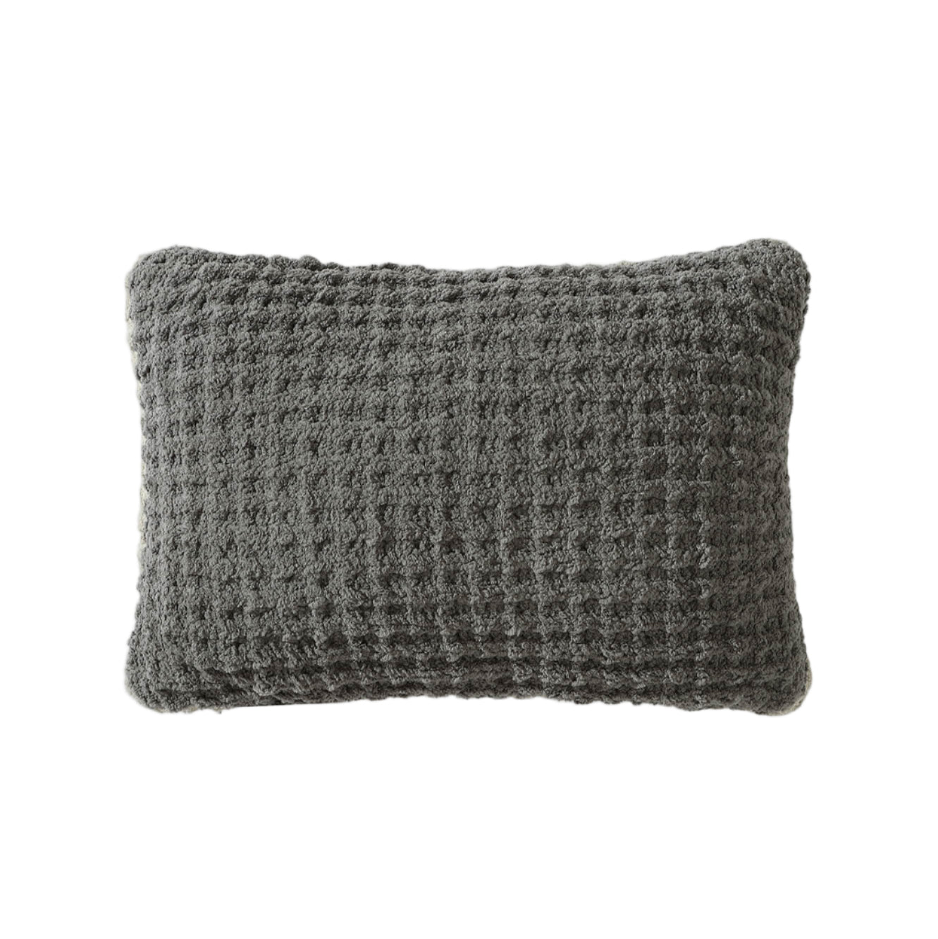 Snug Waffle Mini Pillow styled on sofa as accent piece