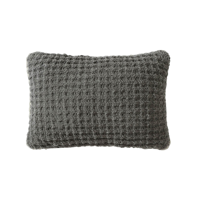 Snug Waffle Mini Pillow styled on sofa as accent piece