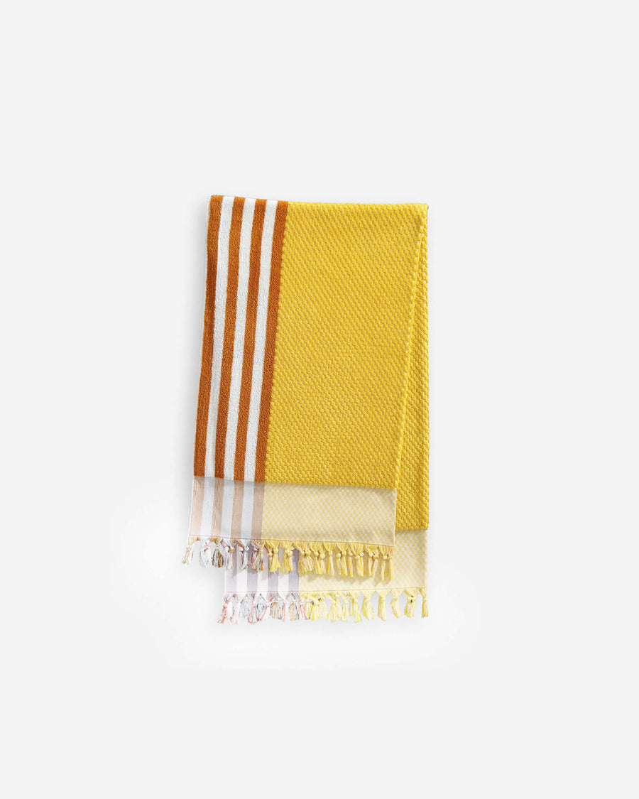 Strip Beach Towel Yellow