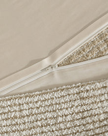 Luxury ribbed bamboo duvet cover in dual-sided design