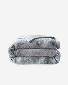 Plush ribbed duvet cover with bamboo lining for breathable comfort