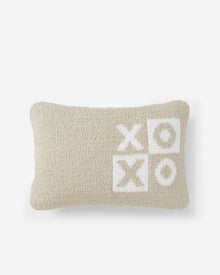 XOXO Checkerboard Small Lumber Pillow Off White Sahara Tan