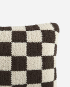 Checkerboard Snug Mini Pillow Mocha