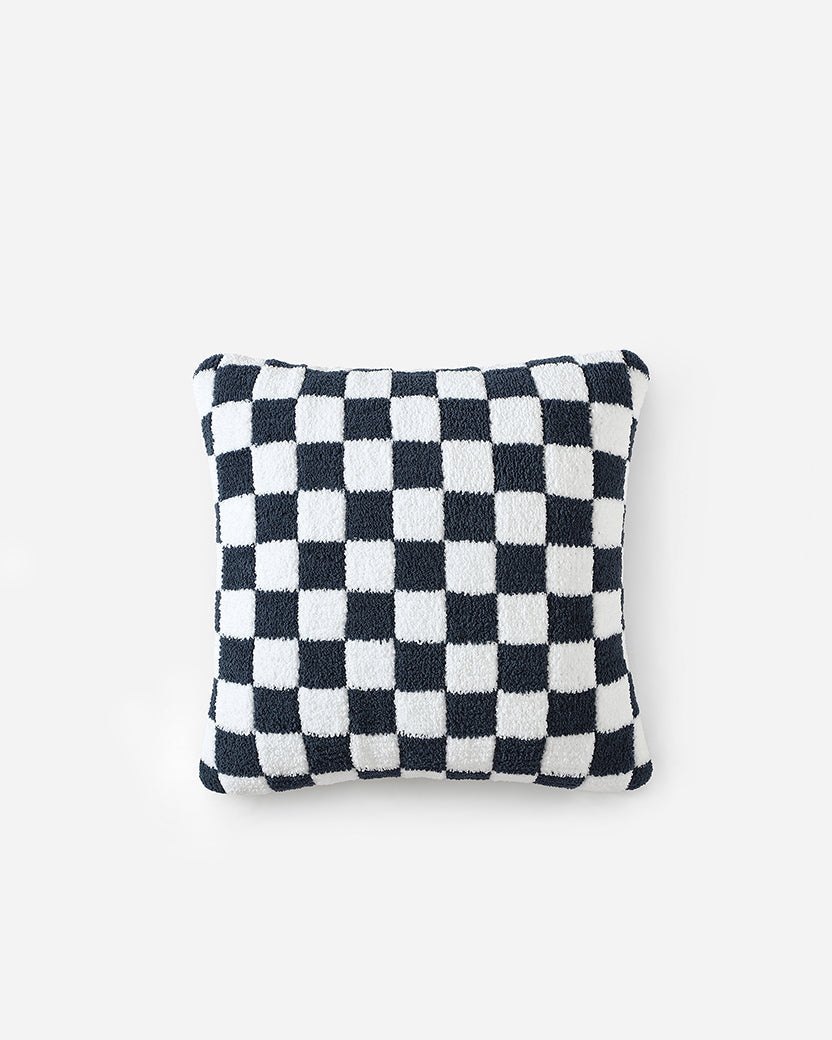 Checkerboard Throw Midnight Off White