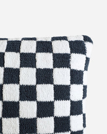 Checkerboard Throw Midnight Off White